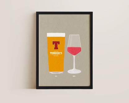 Tennent's & Rose Print