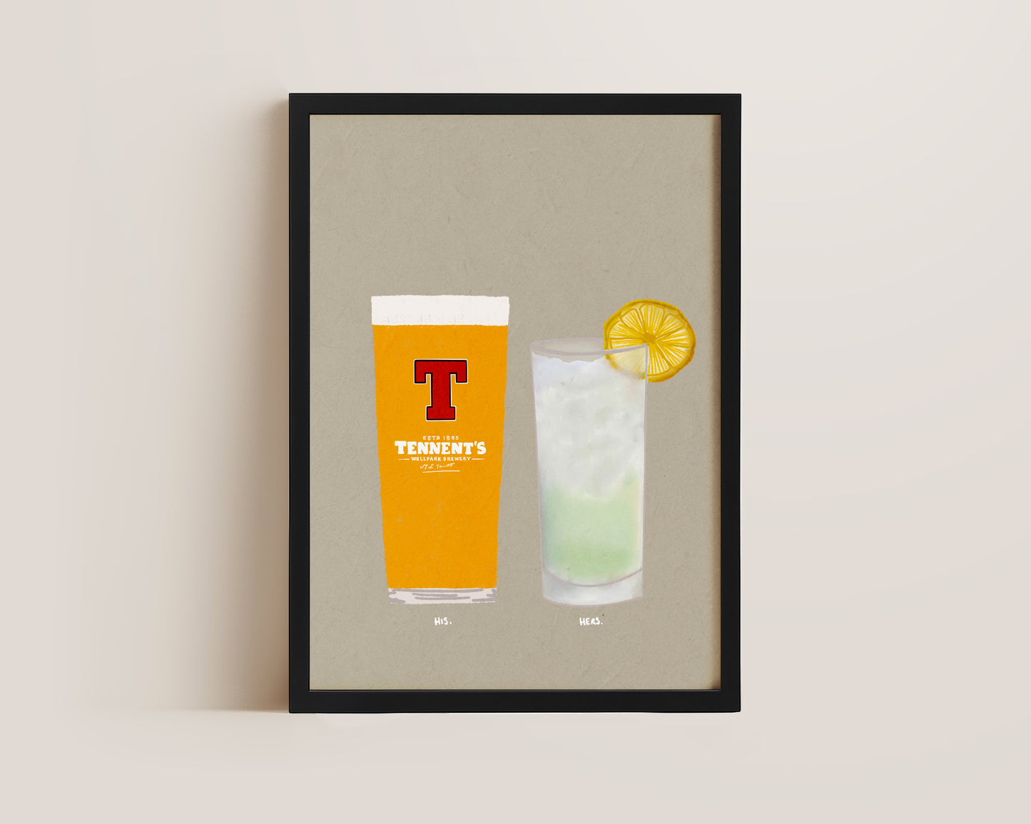 Tennent's & Vodka Lemon and Lime Print