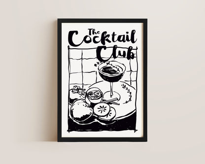 The Cocktail Club In Black Print