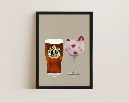 Timothy Taylor's & Pink Gin Print