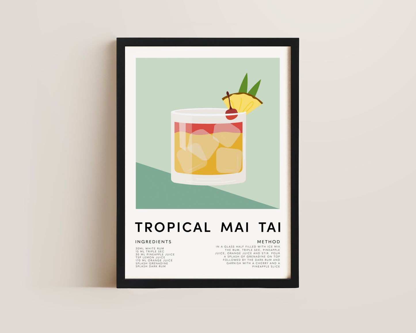 Tropical Mai Tai Print