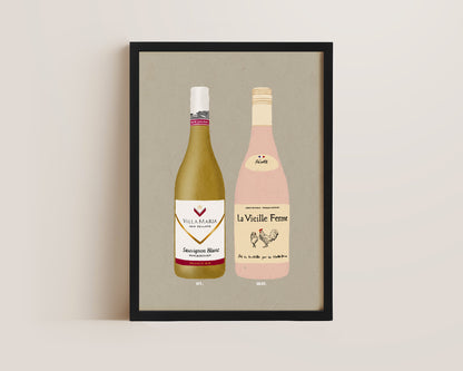 Villa Maria & Chicken Wine Print