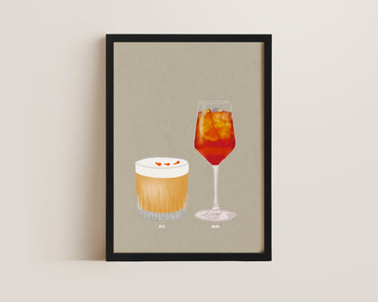 Whisky Sour & Aperol Spritz Print