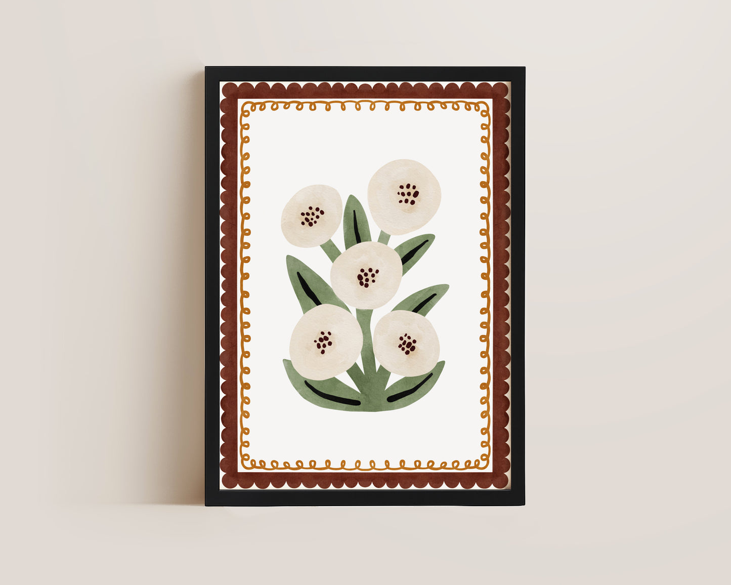 White Flowers Print