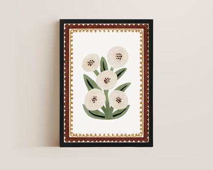 White Flowers Print
