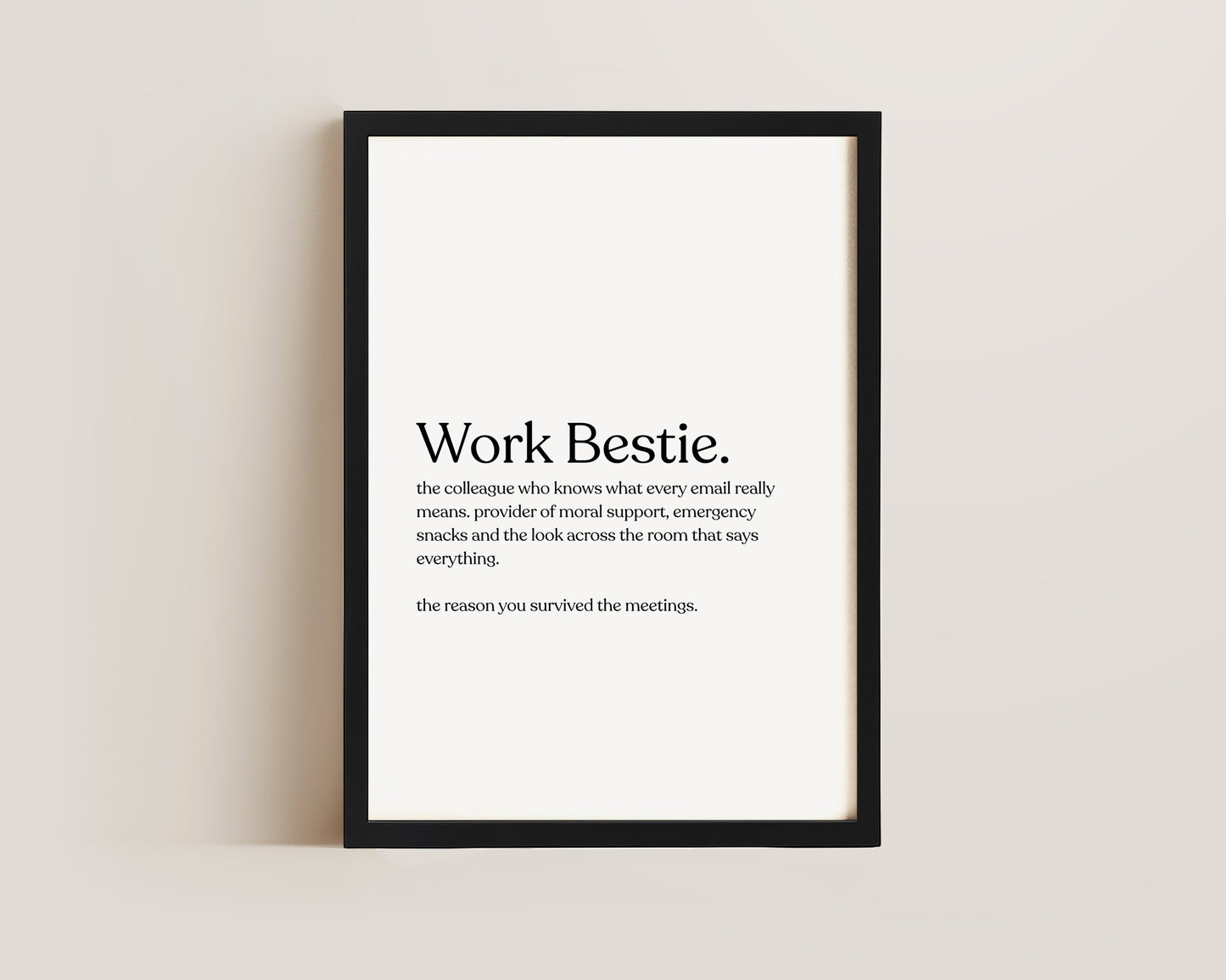 Work Bestie Definition Print