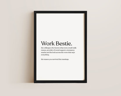 Work Bestie Definition Print