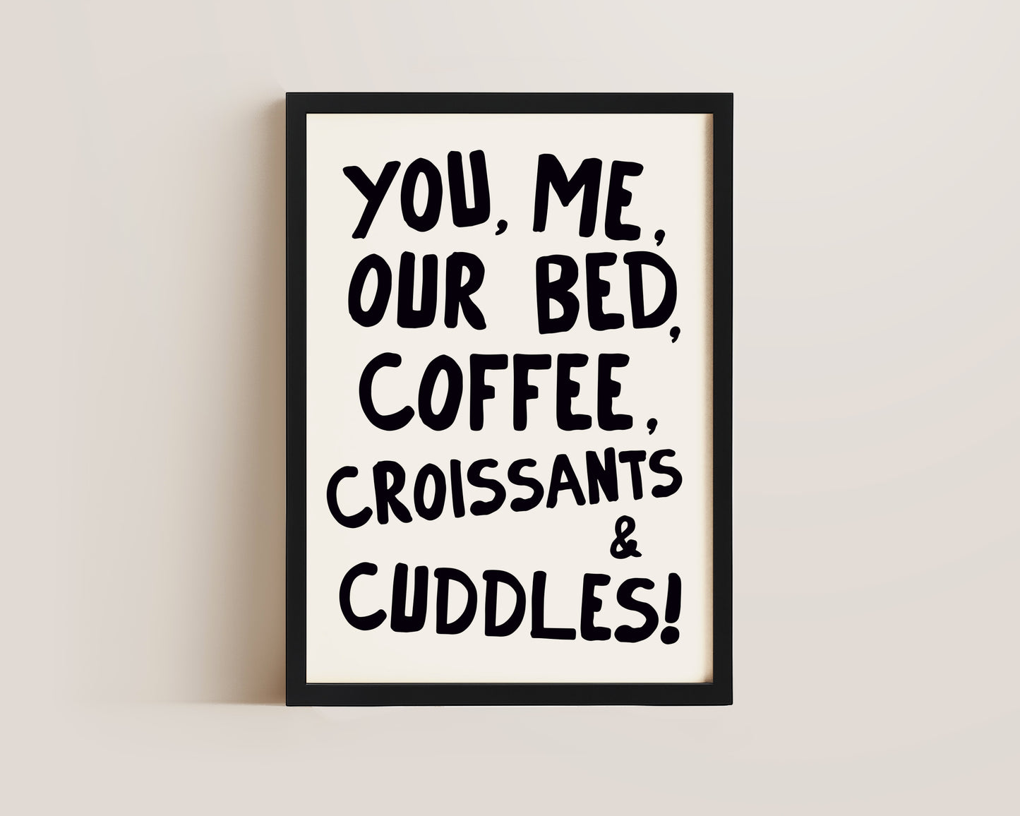 You, Me & Our Bed Art Wall Art Print