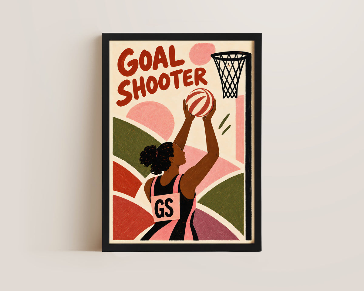 Goal Shooter Netball Print