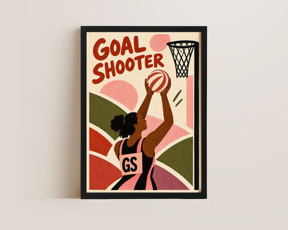 Goal Shooter Netball Print