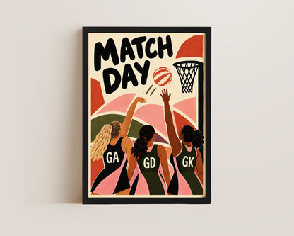 Match Day Netball Print