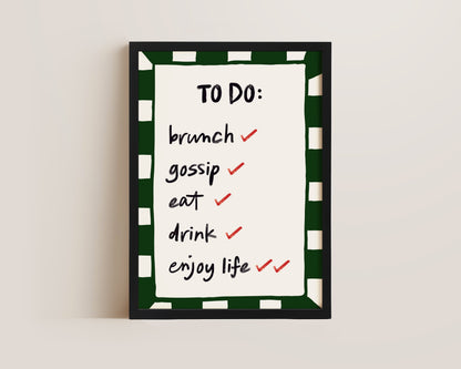 To Do List Wall Art Print
