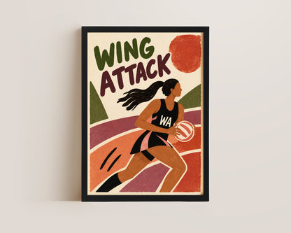 Wing Attack Netball Print