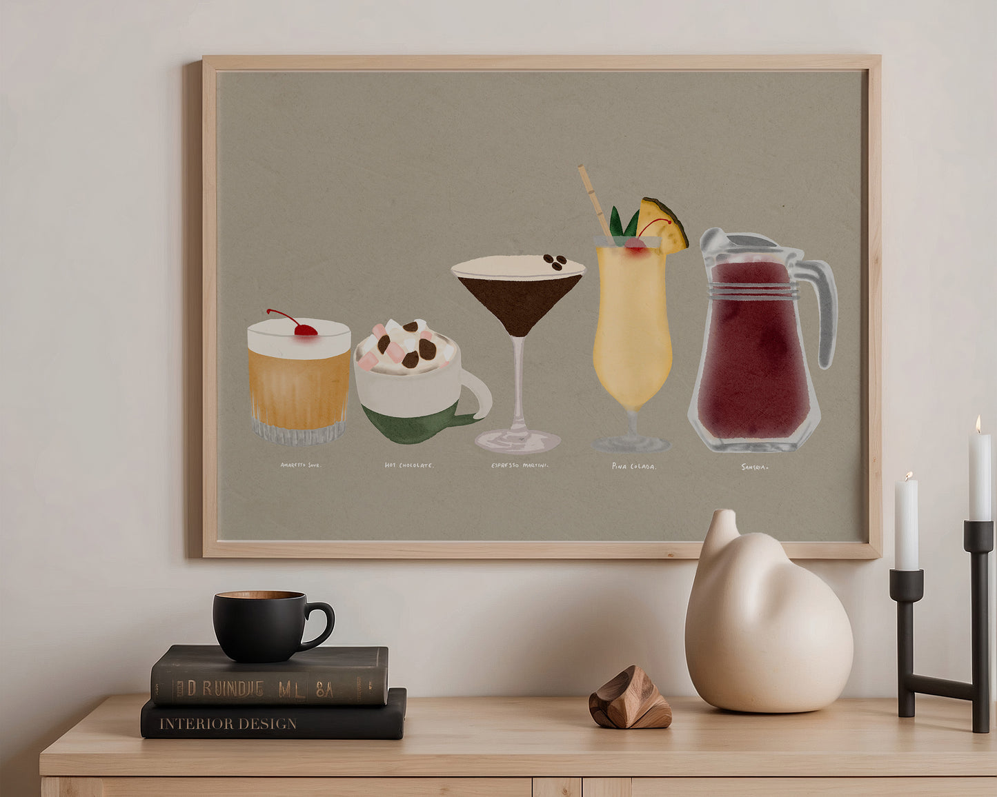 Five Drinks Print