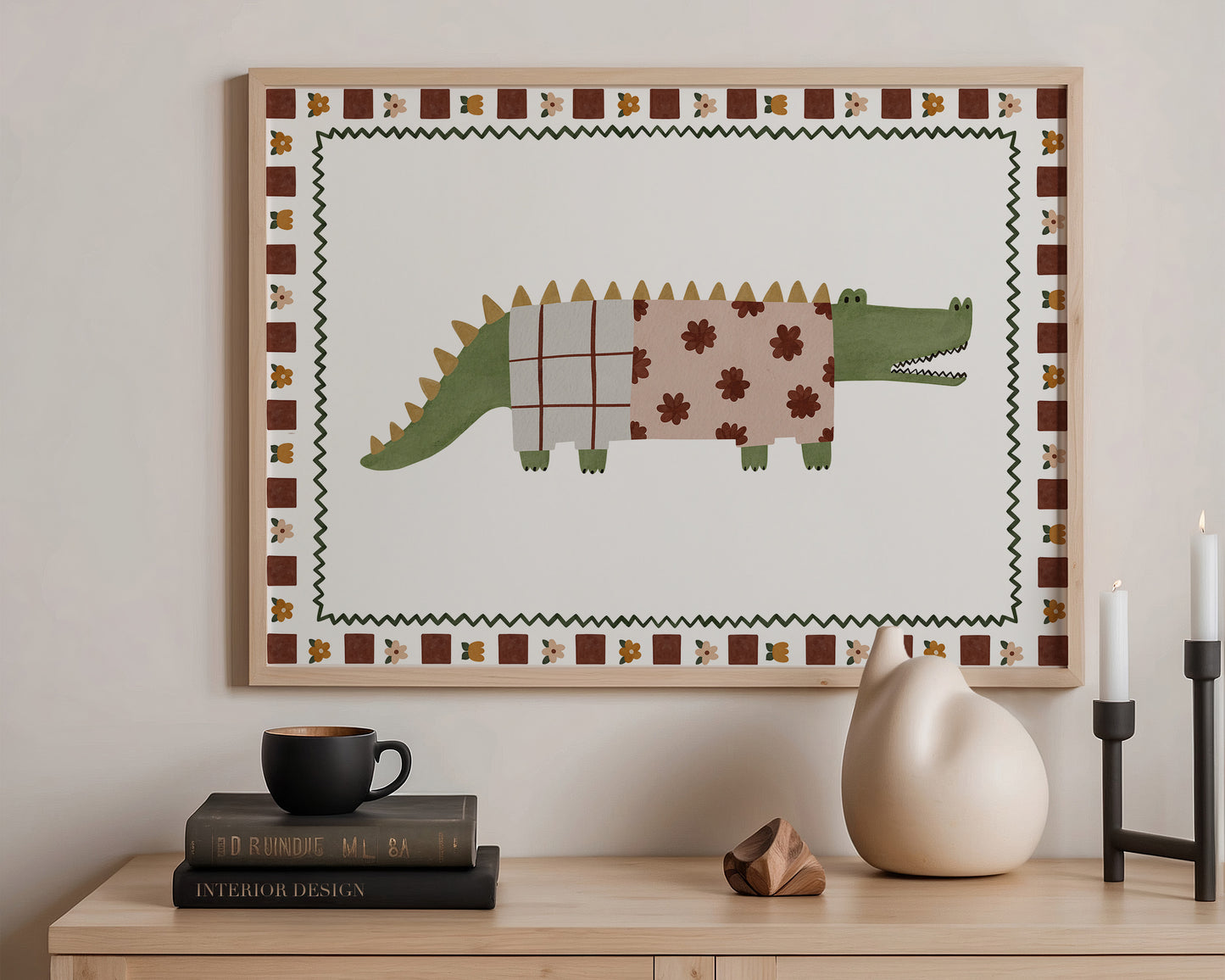 Boho Crocodile Print