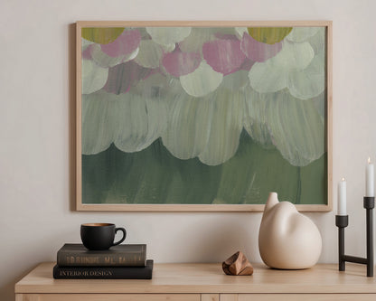 Forest Green & Pink No. 4 Print