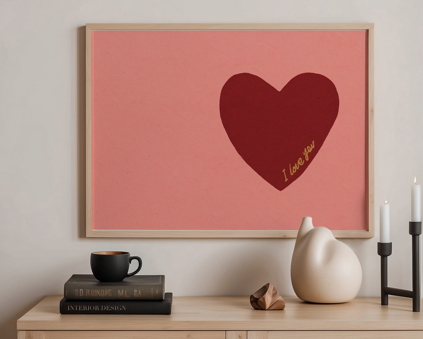 I Love You Heart Print