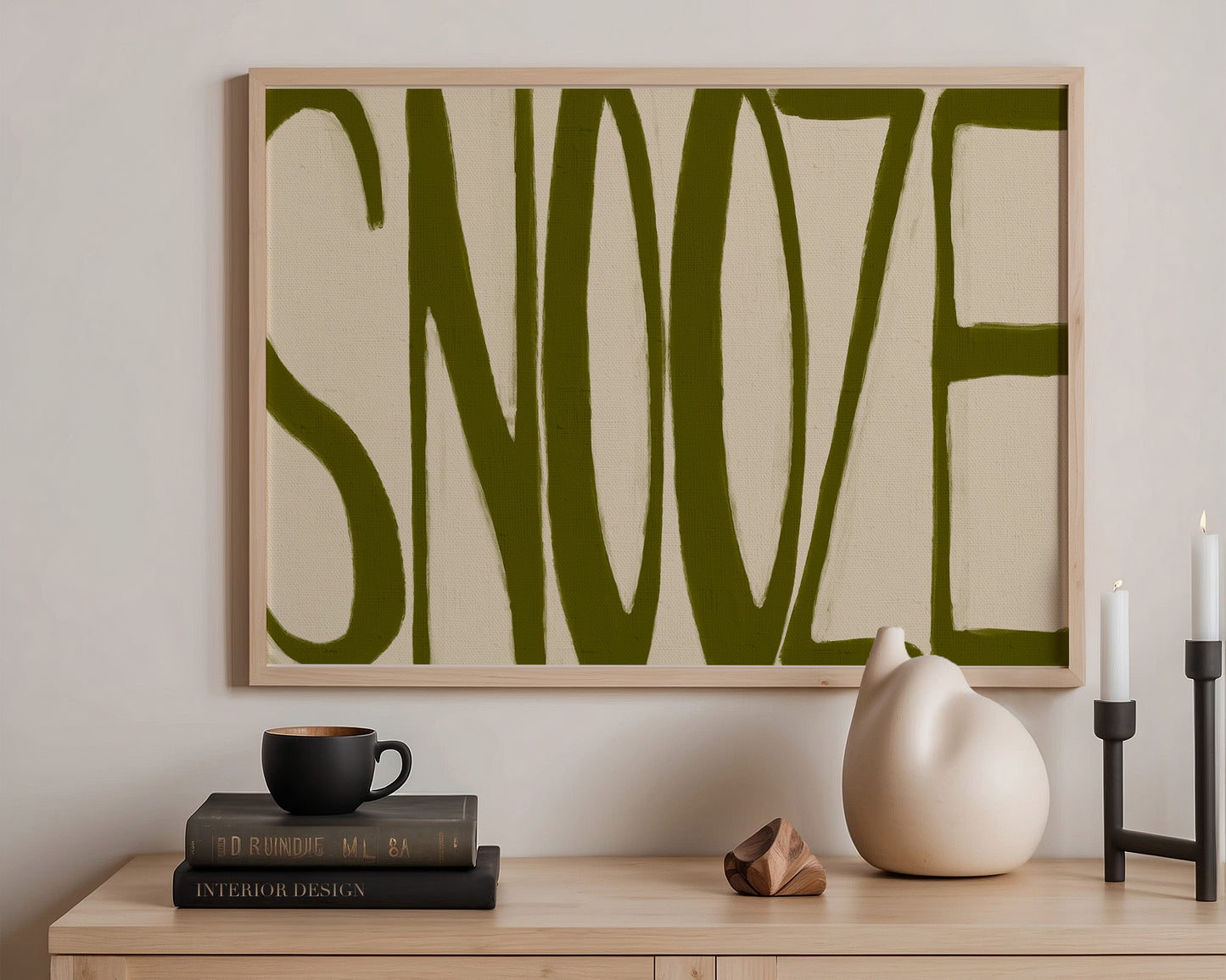 Snooze In Olive Print