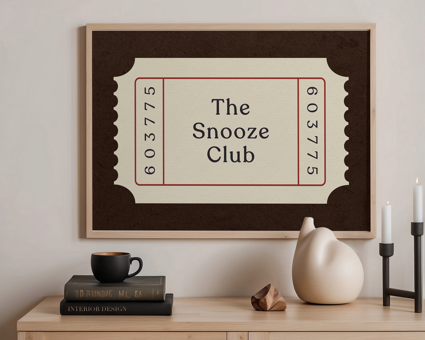 The Snooze Club Ticket Print