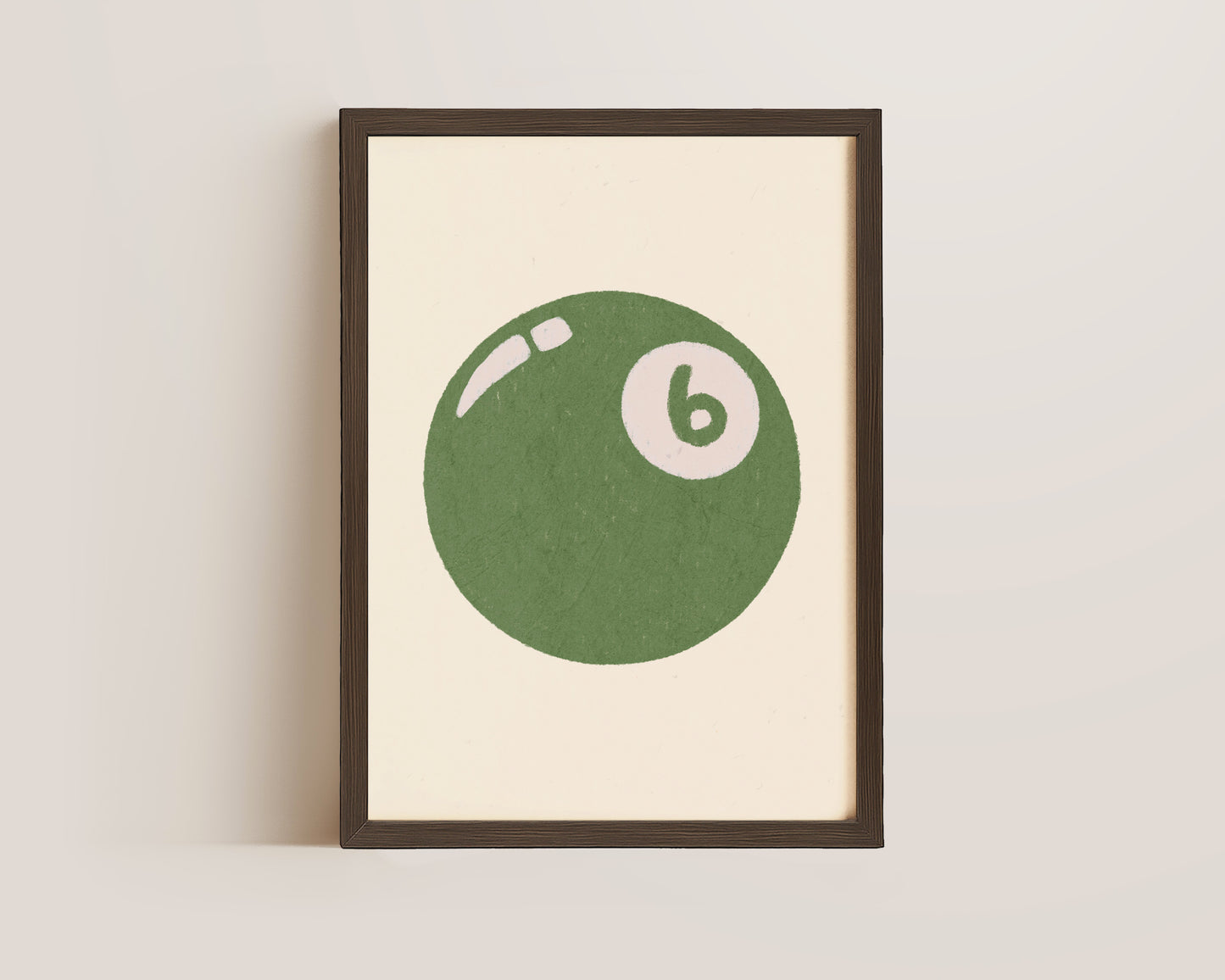 6 Ball Green Print
