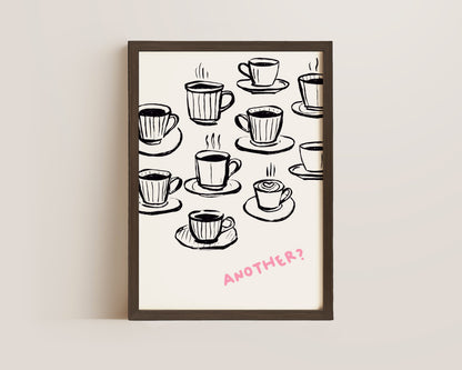 Another Coffee In Pink Print