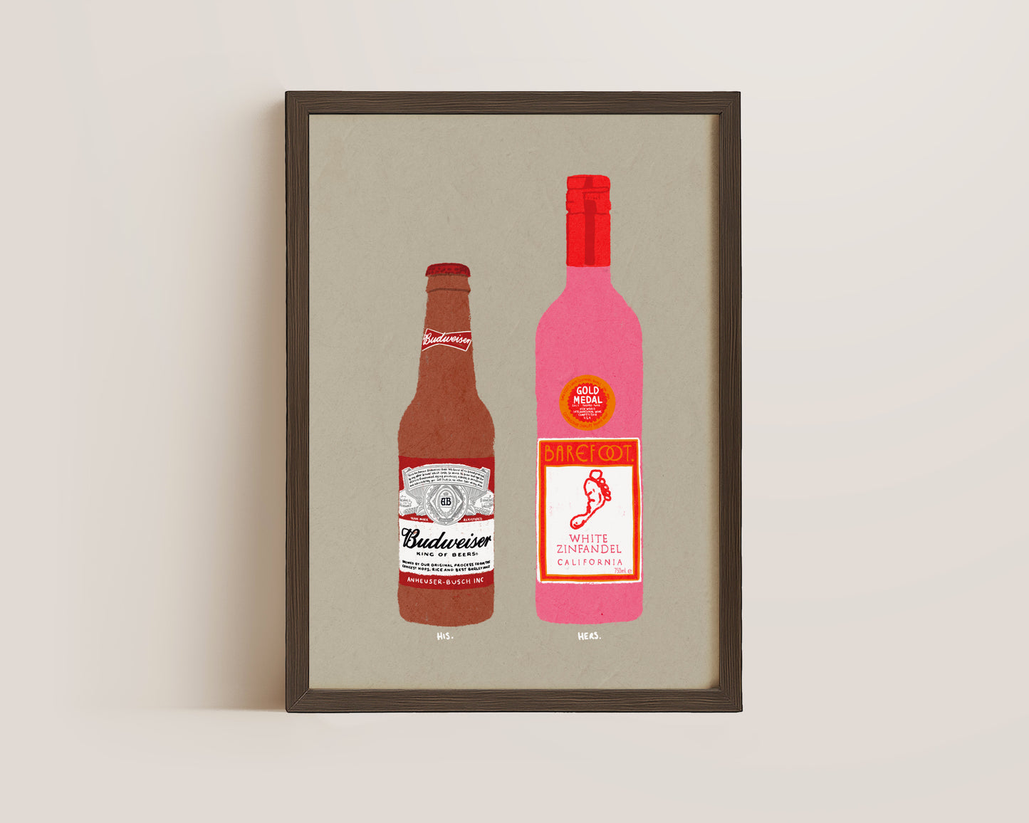 Budweiser & White Zinfandel Print