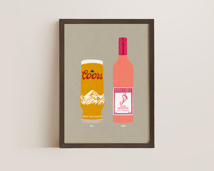 Coors & Pink Moscato Print