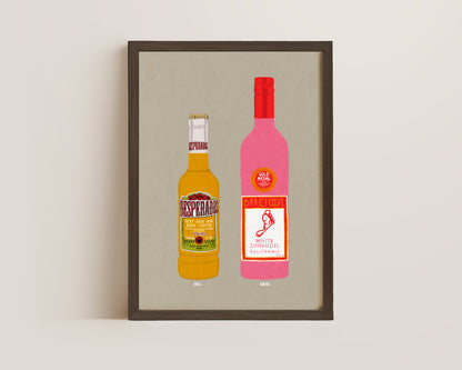 Desperados & White Zinfandel Print