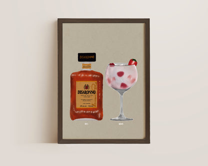 Disaronno & Pink Gin Print