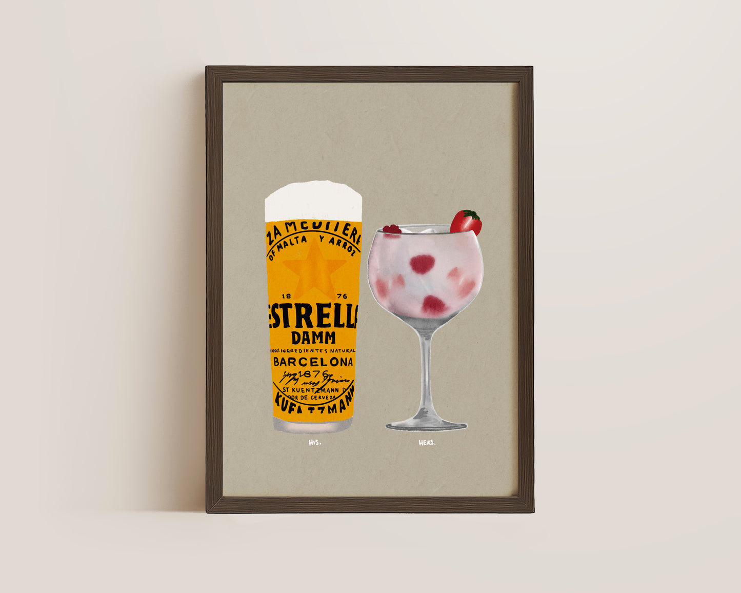 Estrella & Pink Gin Print