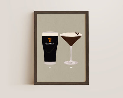 Guinness & Espresso Martini Print