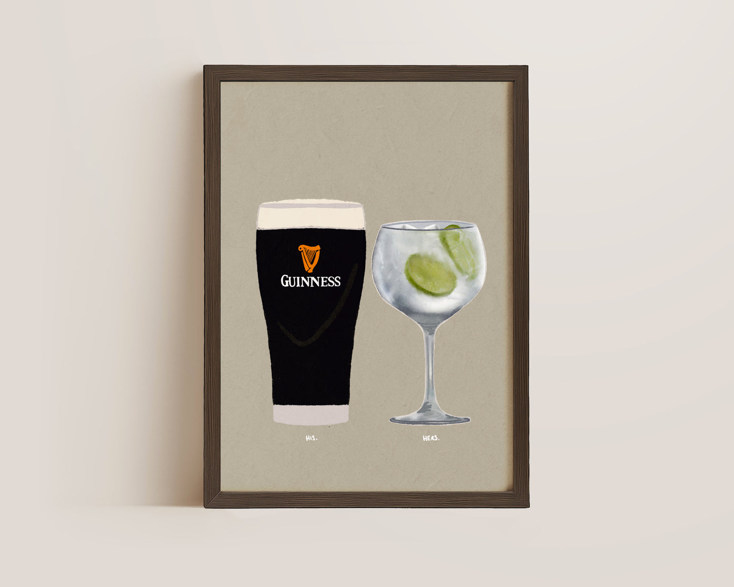 Guinness And Gin & Tonic Print