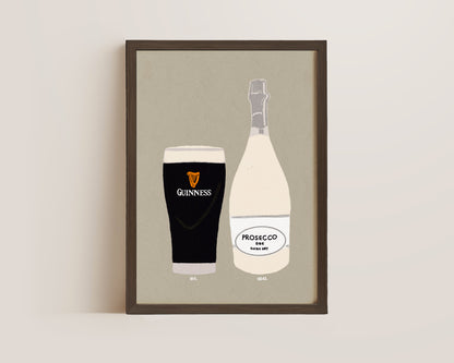 Guinness & Prosecco Print