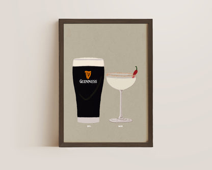 Guinness & Spicy Marg Print