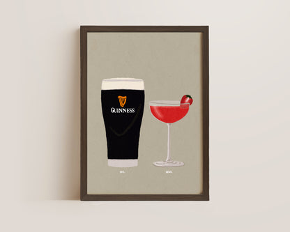 Guinness & Strawberry Daiquiri Print