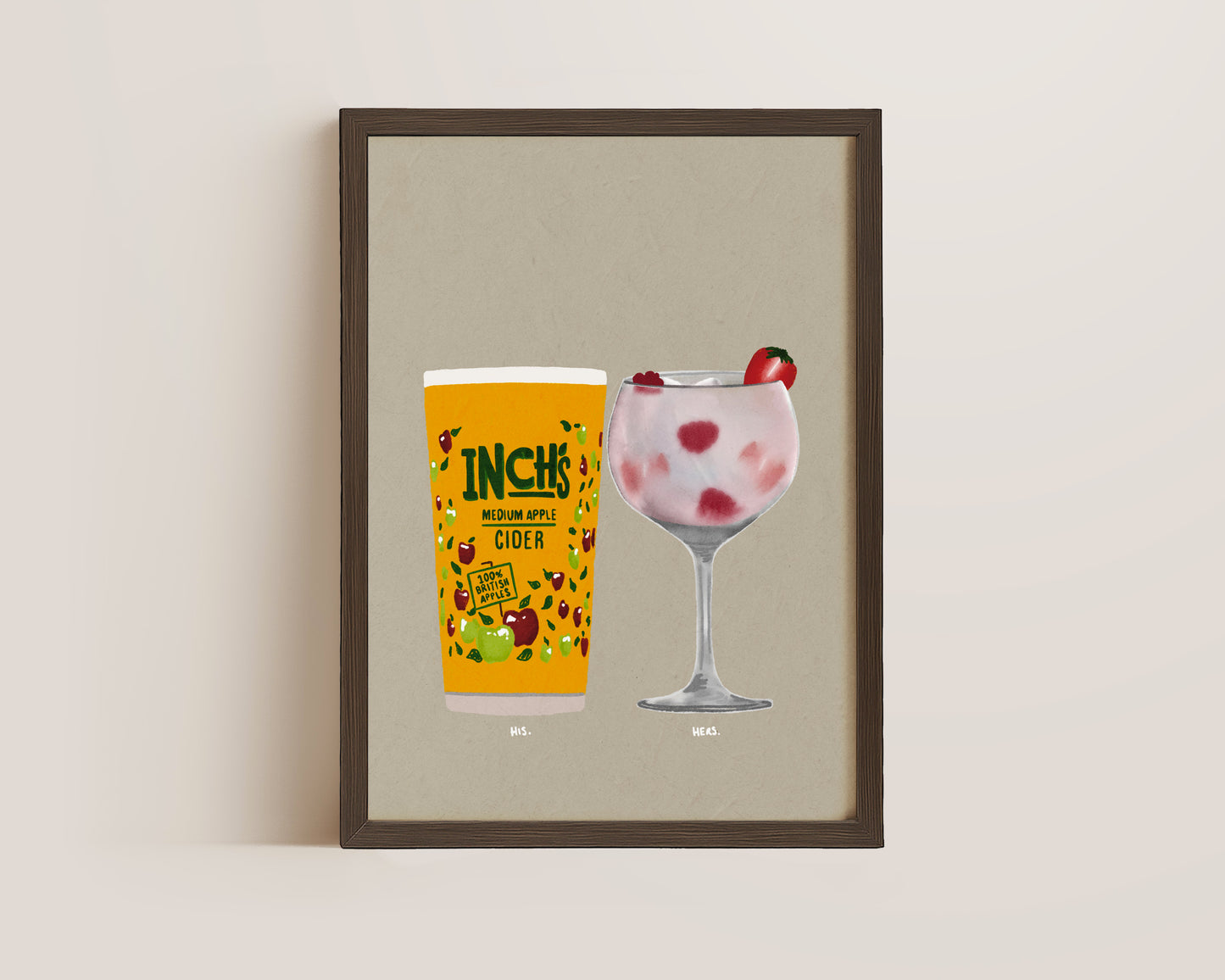 Inch's & Pink Gin Print