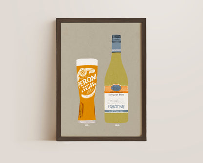 Peroni & Oyster Bay Print