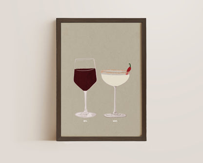 Red Wine & Spicy Marg Print