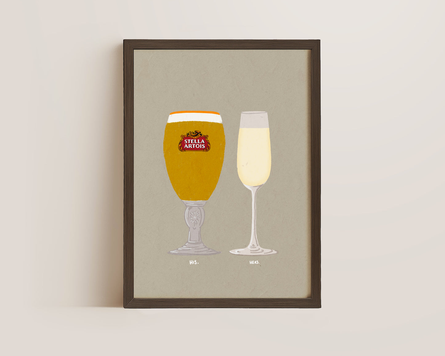 Stella & Prosecco Glass Print
