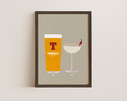 Tennent's & Spicy Marg Print