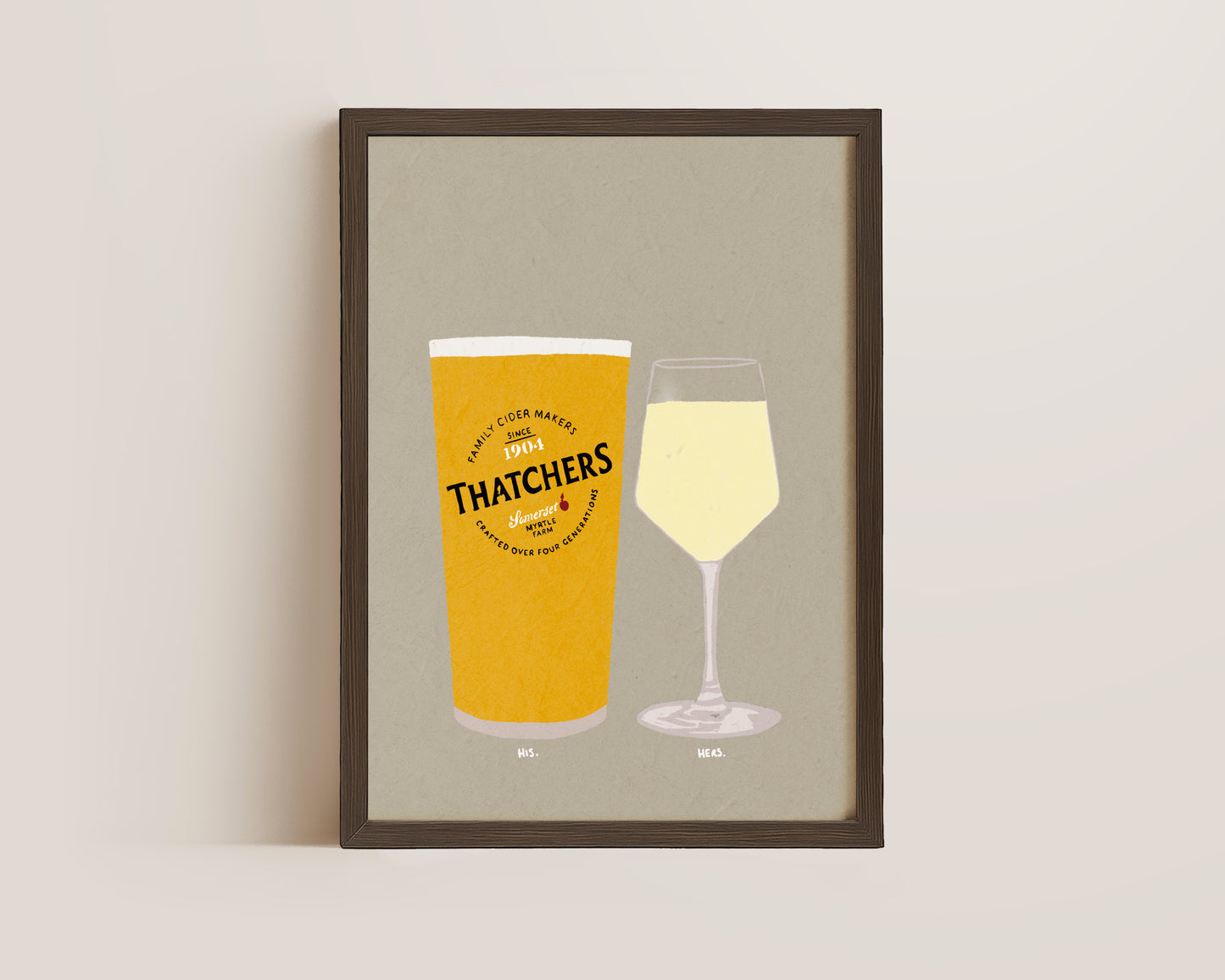 Thatchers & White Wine Print