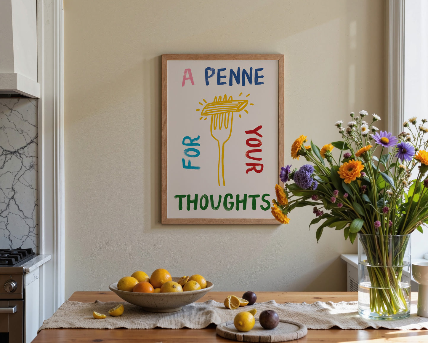 A Penne For Your Thoughts Print