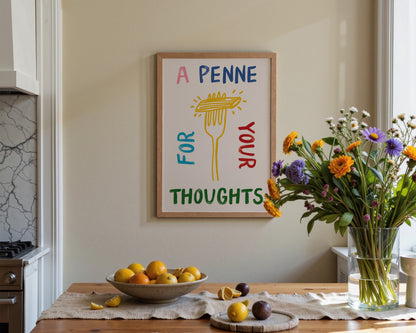 A Penne For Your Thoughts Print