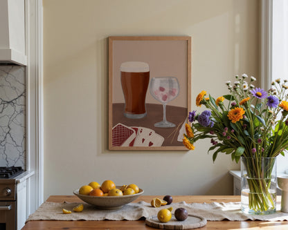 Ale & Pink Gin Date Night Print
