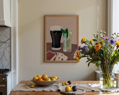 Black Stout & Mojito Date Night Print