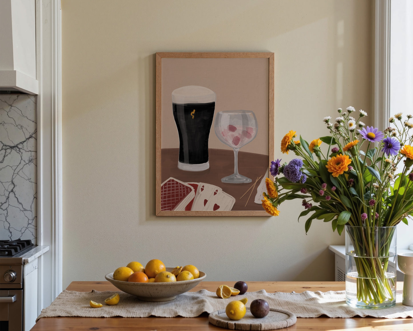 Black Stout & Pink Gin Date Night Print