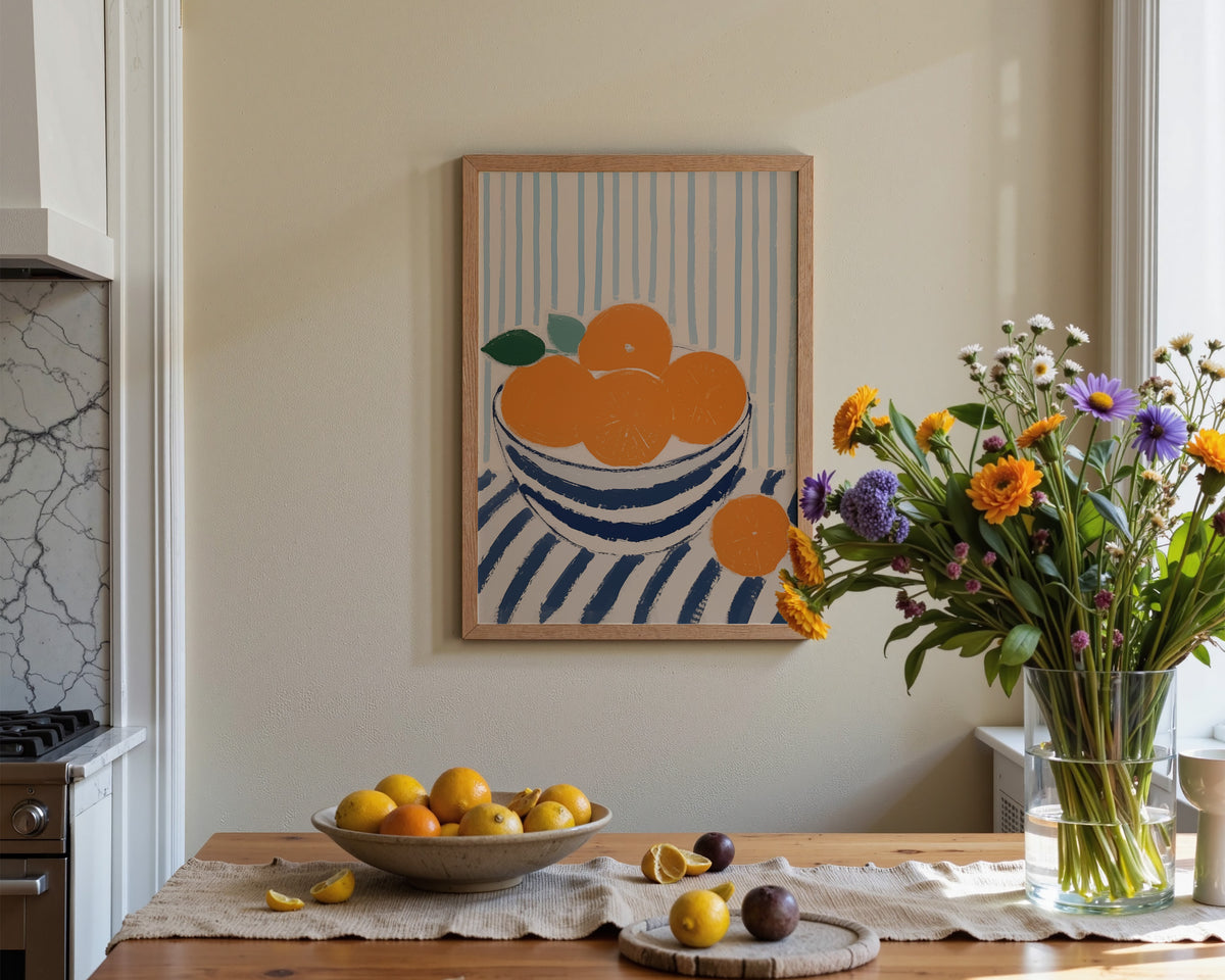 Bowl Of Oranges Print