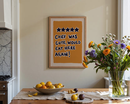 Chef Was Cute Yellow Print