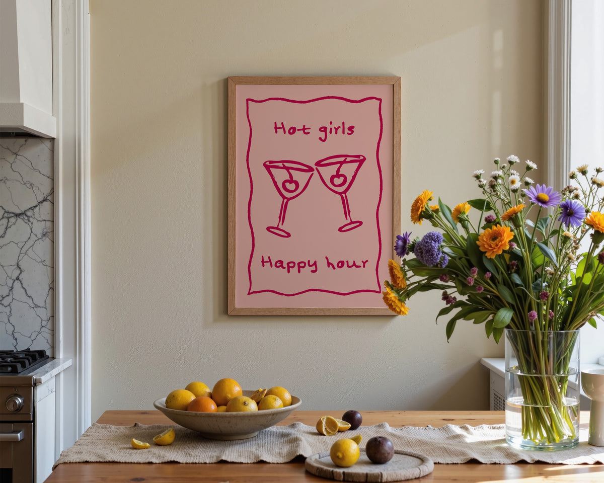 Hot Girls Happy Hour Print