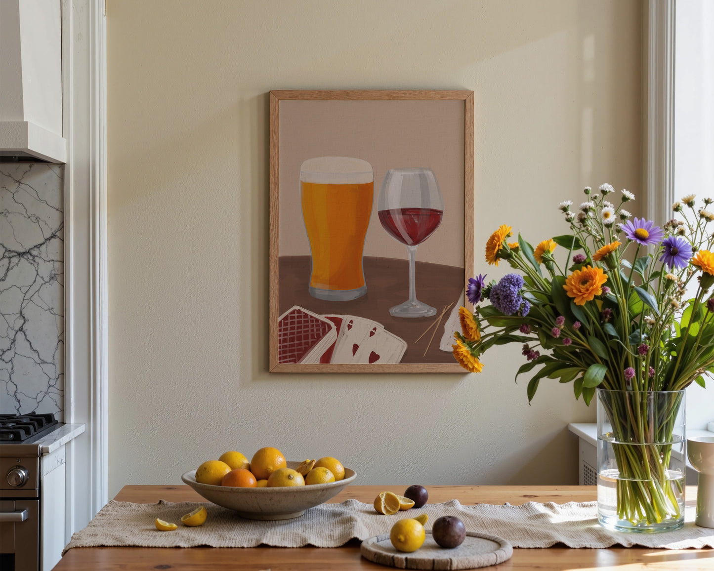 Lager & Red Wine Date Night Print